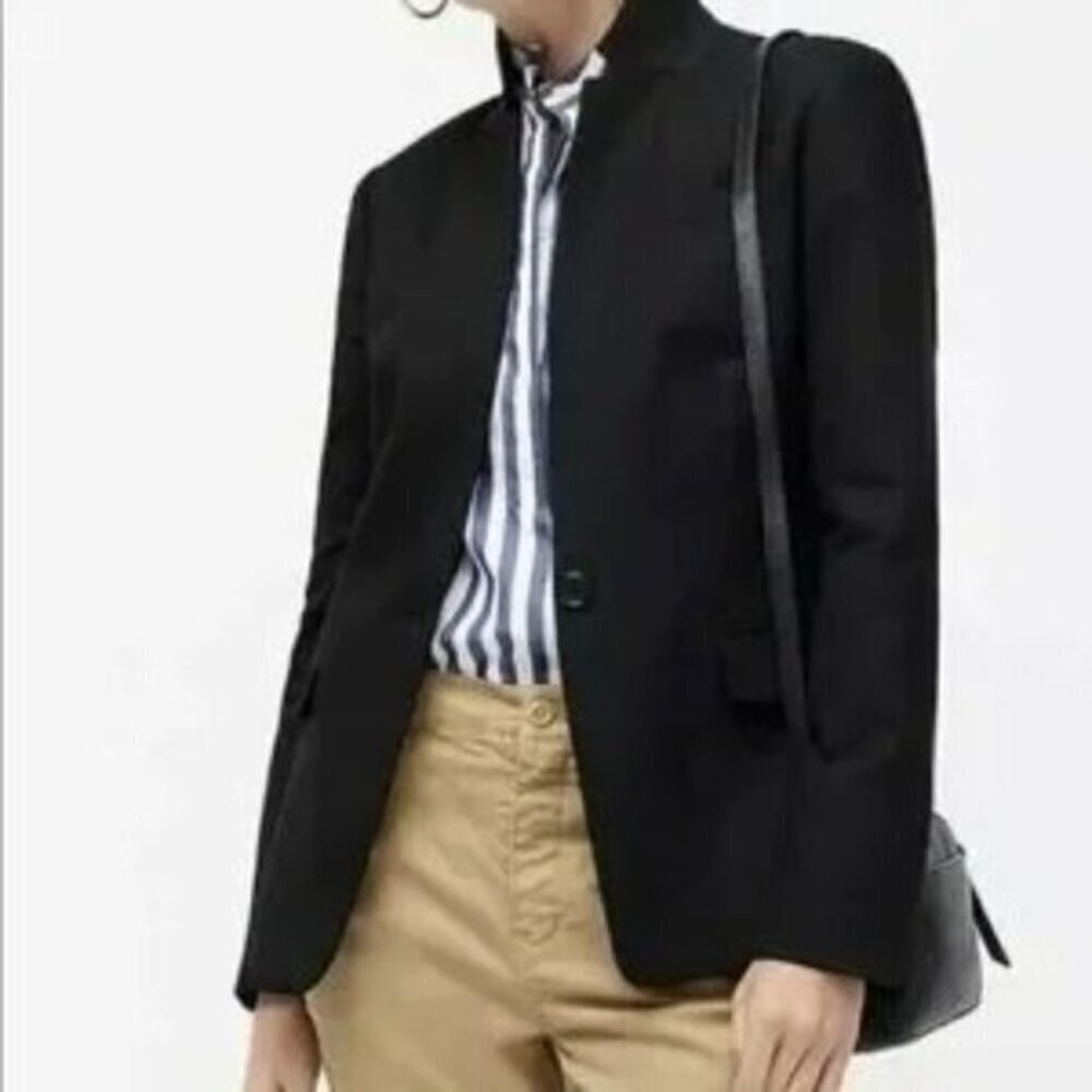 J. Crew Black Regent Blazer Size 2 EUC